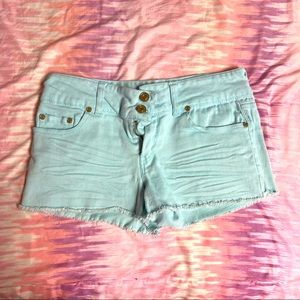 Teal Jean Shorts